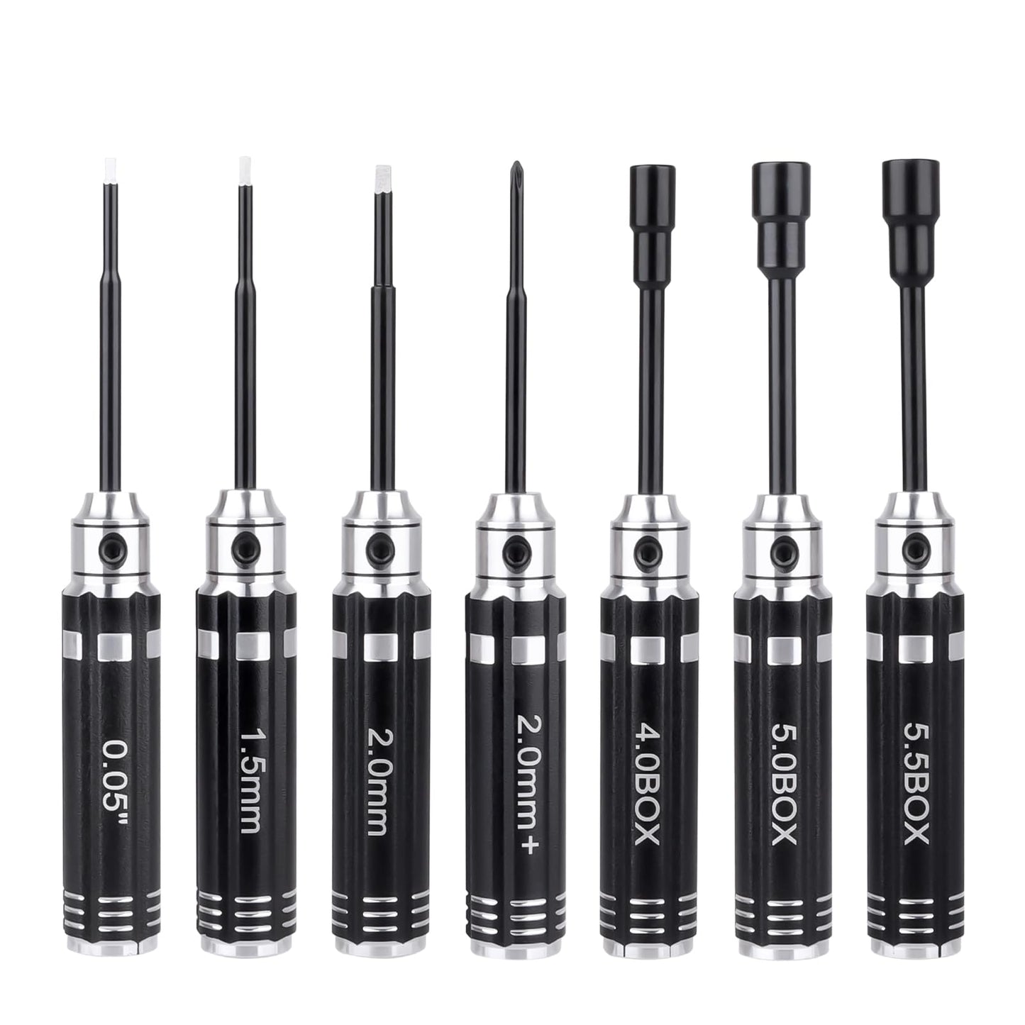 GoHobby Multi-Size RC Screwdrivers Set Hex Nut Phillips Driver RC Tools for Axial SCX24 Traxxas TRX4M Losi Mini-T 2.0 Wltoys Tamiya HSP HPI 1/24 1/18 RC Crawler Truck Buggy Models