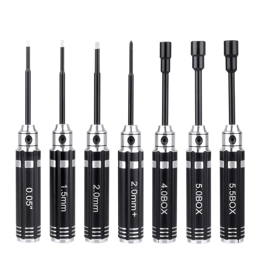 GoHobby Multi-Size RC Screwdrivers Set Hex Nut Phillips Driver RC Tools for Axial SCX24 Traxxas TRX4M Losi Mini-T 2.0 Wltoys Tamiya HSP HPI 1/24 1/18 RC Crawler Truck Buggy Models