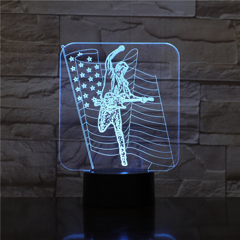 3D Guitar + other Musical instruments Model Night Light with USB and Battery