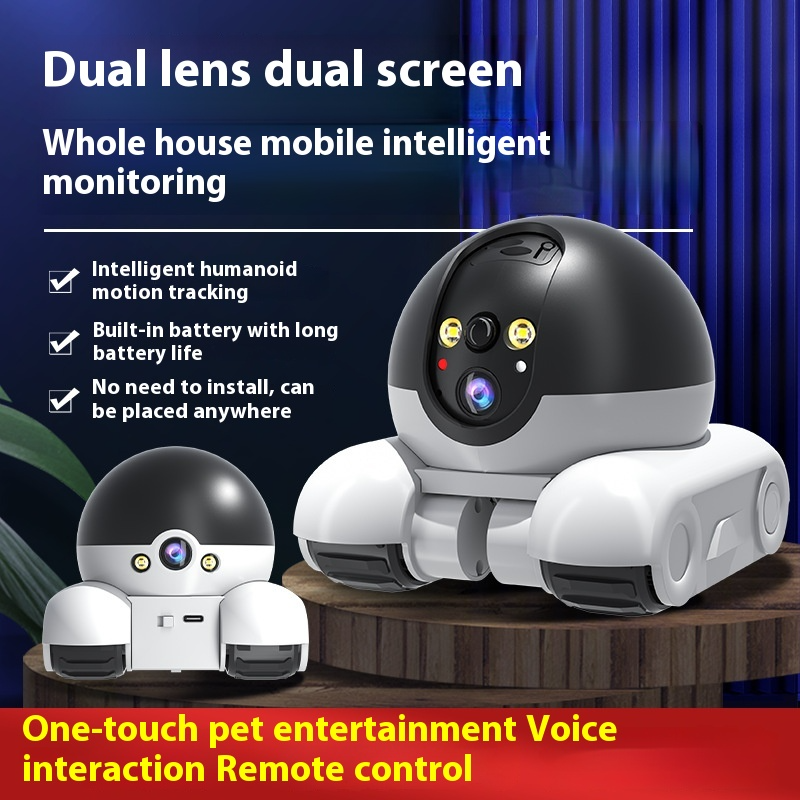 Wireless 360° Dual Lens HD Action Robot Camera Smart motion detection real-time alerts APP CONTROL