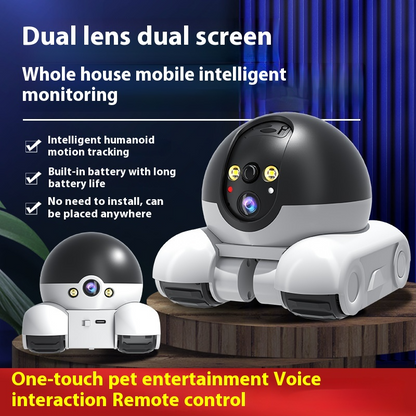 Wireless 360° Dual Lens HD Action Robot Camera Smart motion detection real-time alerts APP CONTROL
