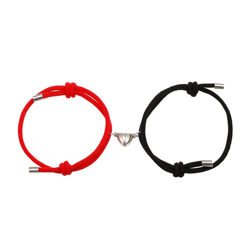 Alloy Love Magnet Suction Couple Bracelet birthday valentine romance gift
