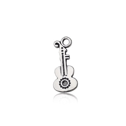 Cute DIY Music Series Violin Guitar Note keychain pendant necklace