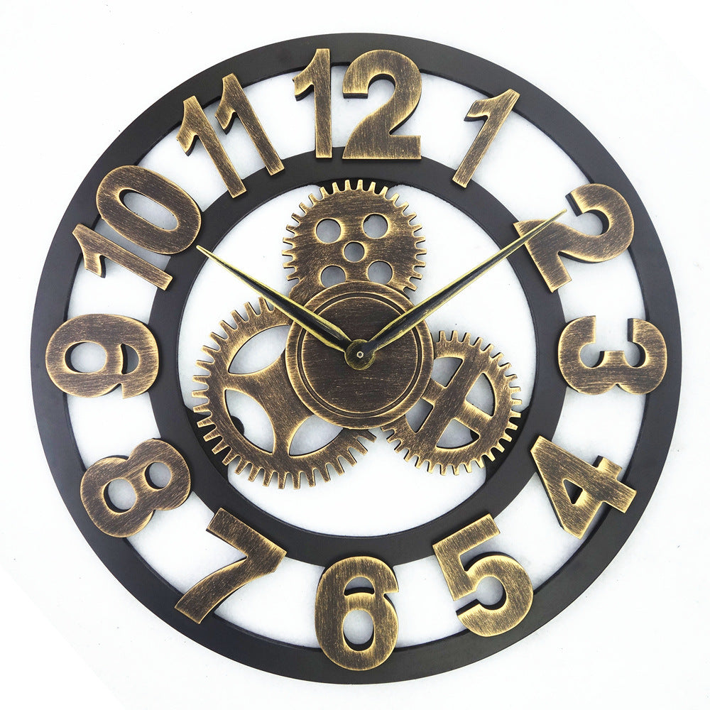 Industrial Gear Wall Clock Vintage style