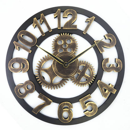Industrial Gear Wall Clock Vintage style