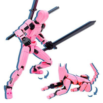 T13 (Assembly Completed) T13 Action Figure SetDummy 13 Action Figure Titan 13 Action Figure Robo 13 Action Figure Lucky 13 Action Figure Nova 13 Action Figure 3D Printed Multi-Jointed Movable