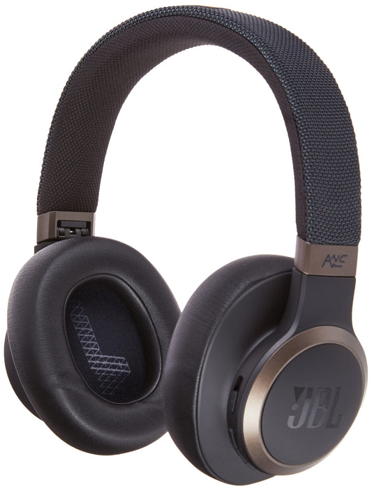 JBL Live 650BTNC Black - Wireless Over-Ear Bluetooth Headphones - Up to 20 Hours of Noise-Cancelling Streaming - Includes Multi-Point Connection & Voice Assistant (Renewed)