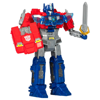 Transformers One Movie Power Flip Optimus Prime (Orion Pax) Converting Action Figure 4 Modes 10-inch Interactive Electronic Toy Lights & Sounds 6+