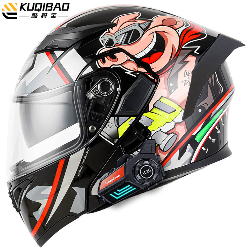 Cool Ride Anti-Fog Dual Lens Bluetooth Motorcycle Helmet
