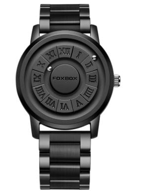 FOXBOX trendy Men Watch with stainless steel strap