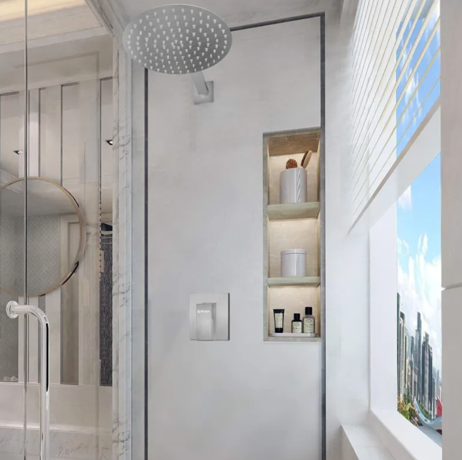 Large Chrome 304 Stainless Steel 8 inches Rainfall Shower Head