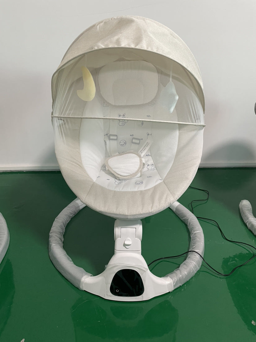 Electric Baby Rocking Chair Cradle metal frame Bluetooth control RC