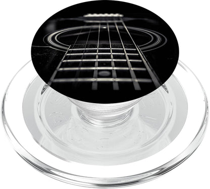 Black Acoustic Guitar PopSockets MagSafe PopGrip for iPhone