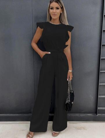 Claudia Ruffle Strap Jumpsuit Women Woman(One Piece)