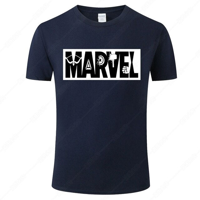 Marvel Printed Cotton Men's T-Shirt - Fashionable Street Style