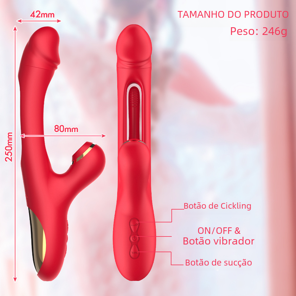 Forth Generation Adult Female Vibrator with Suction adult toy massage couple