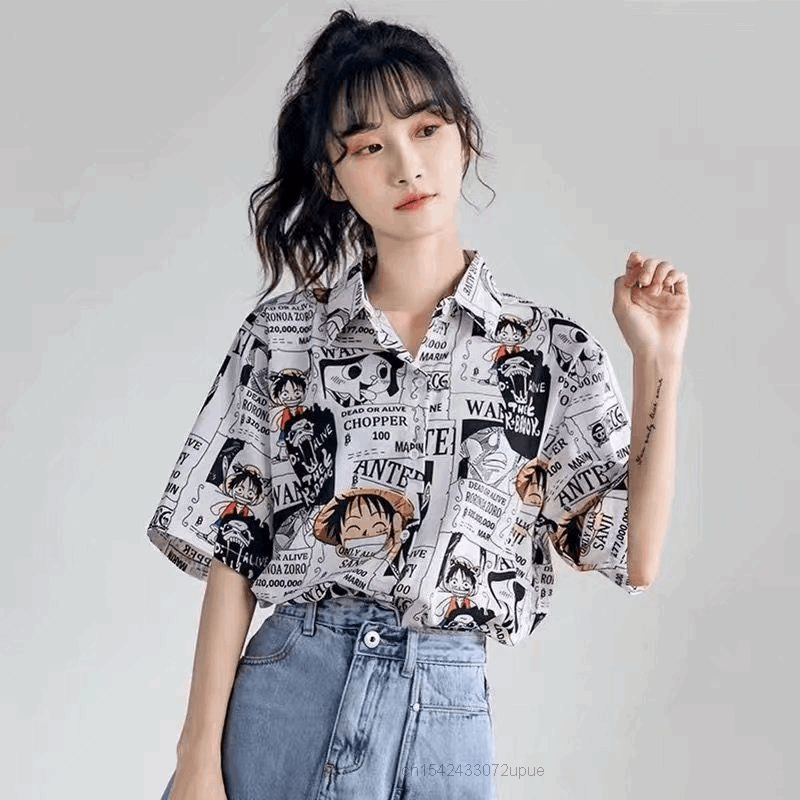 Anime One Piece Luffy Casual Couple Cardigan Top