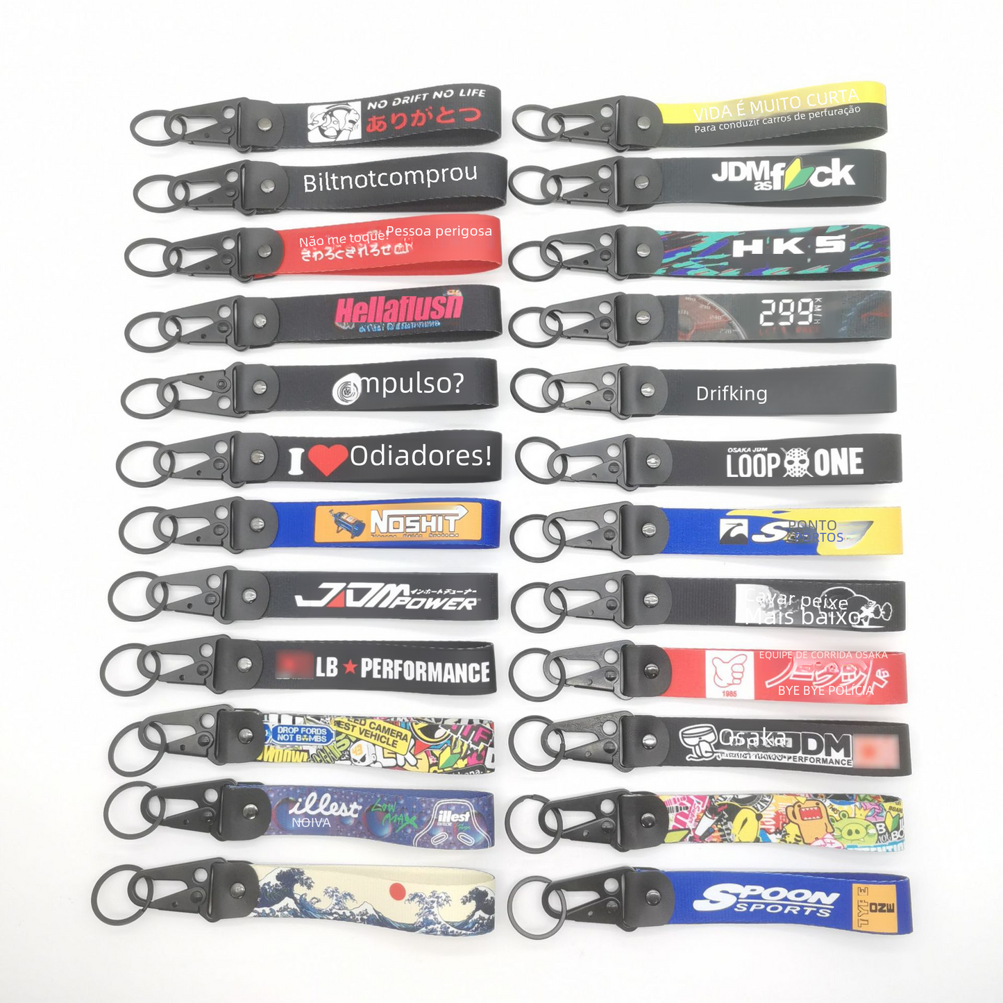 JDM Culture Keychain Wrist Strap with Digital Print 19.5cm x 2.5cm