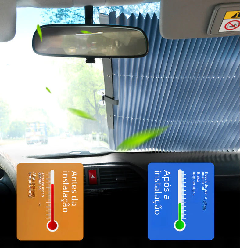 Retractable Sunshade for Car vehicle windshield Summer Auto Folding Shade