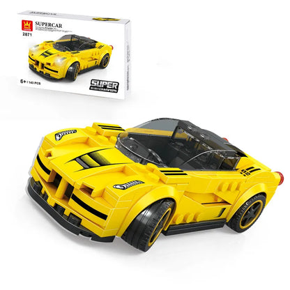 Supercar size small Assembled Sports Car Building Bricks set