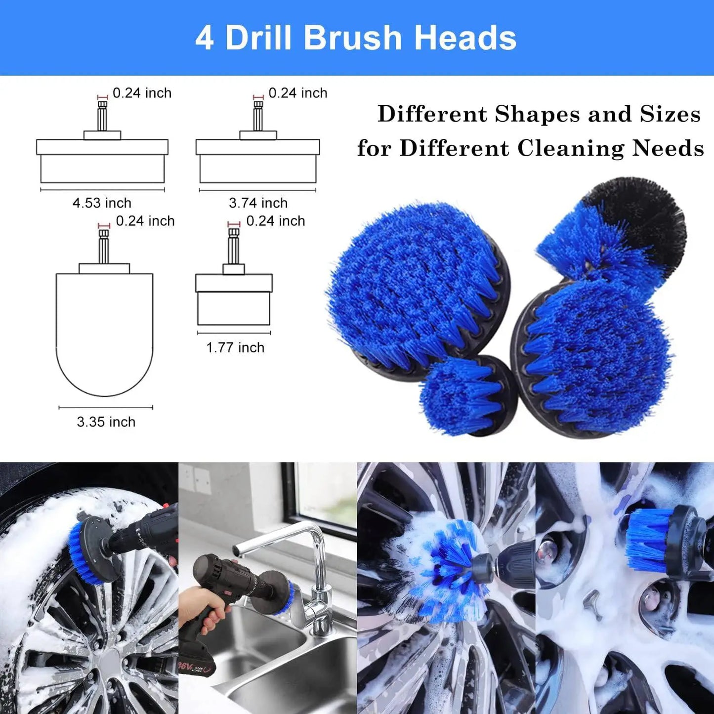 26Pcs Car Detailing Brush Set Drill car wash
