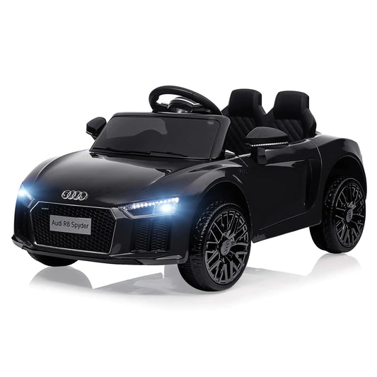 Audi 12V Kids Ride On Toy Car Licensed by Audi Ride On Car with Remote Control MP3 Player Power Battery Electric Vehicles for 3-8 Years Old - Black