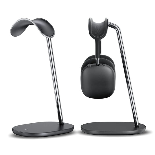 BENKS Headphone Stand Airpods Max Stand Desktop Headset Holder Gaming Headset Accessories Desk Earphone Stand for AirPods Max Beats Bose Sony Senheiser (Black Headphone Stand)