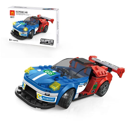 Supercar size small Assembled Sports Car Building Bricks set