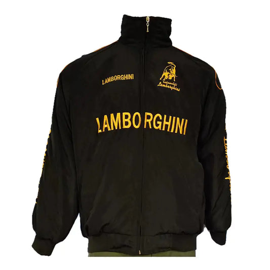 Lamborghini Racing Motorcycle Jacket with Vintage Embroidery