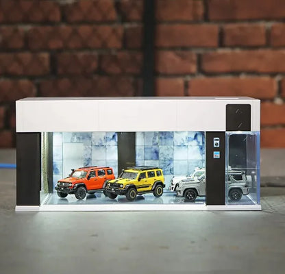 Car Display Model Storage showcase with LED light 1:64