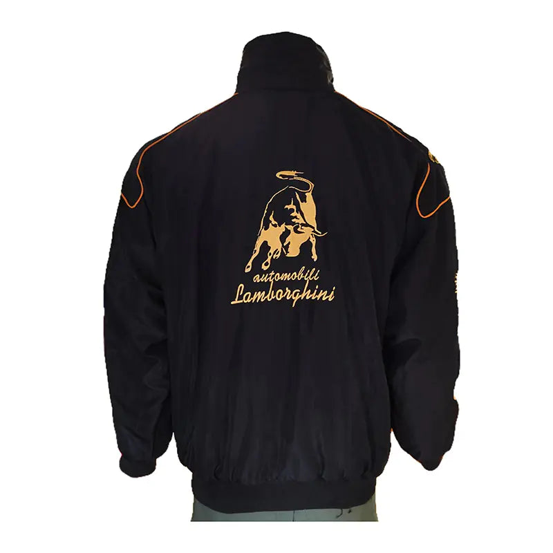 Lamborghini Racing Motorcycle Jacket with Vintage Embroidery