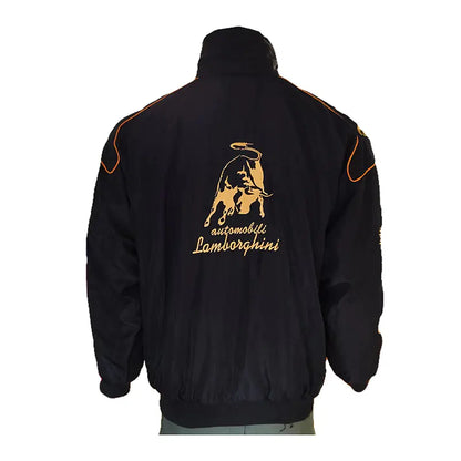Lamborghini Racing Motorcycle Jacket with Vintage Embroidery